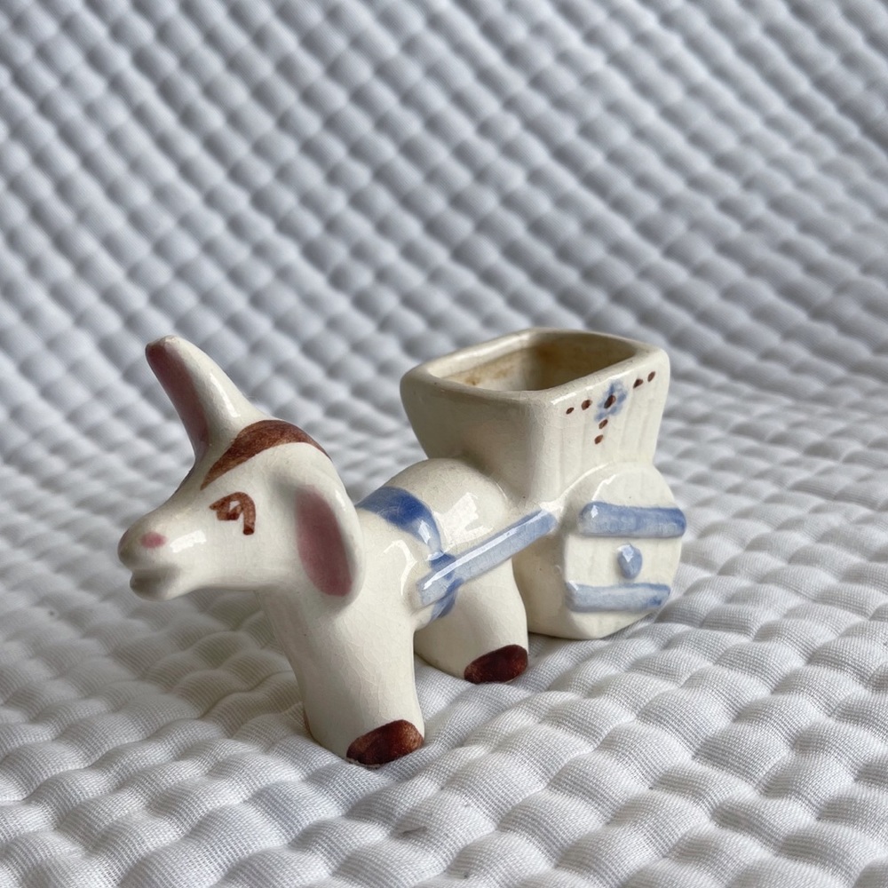Vintage Ceramic Donkey planter